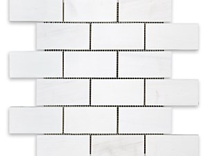 Bianco Dolomite Marble Brick 2 X 4 Polished or Honed